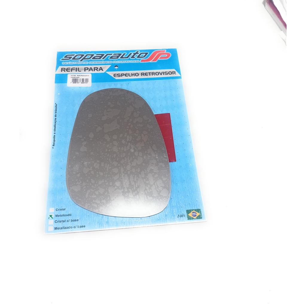 Lente Espelho Retrovisor Metalizado Novo Palio Attractive, 2011/2017 Grand Siena 2012/2018