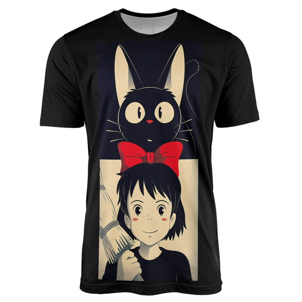 Camisa Studio Ghibli O Serviço de Entregas da Kiki Filme Anime Majo no Takkyūbin