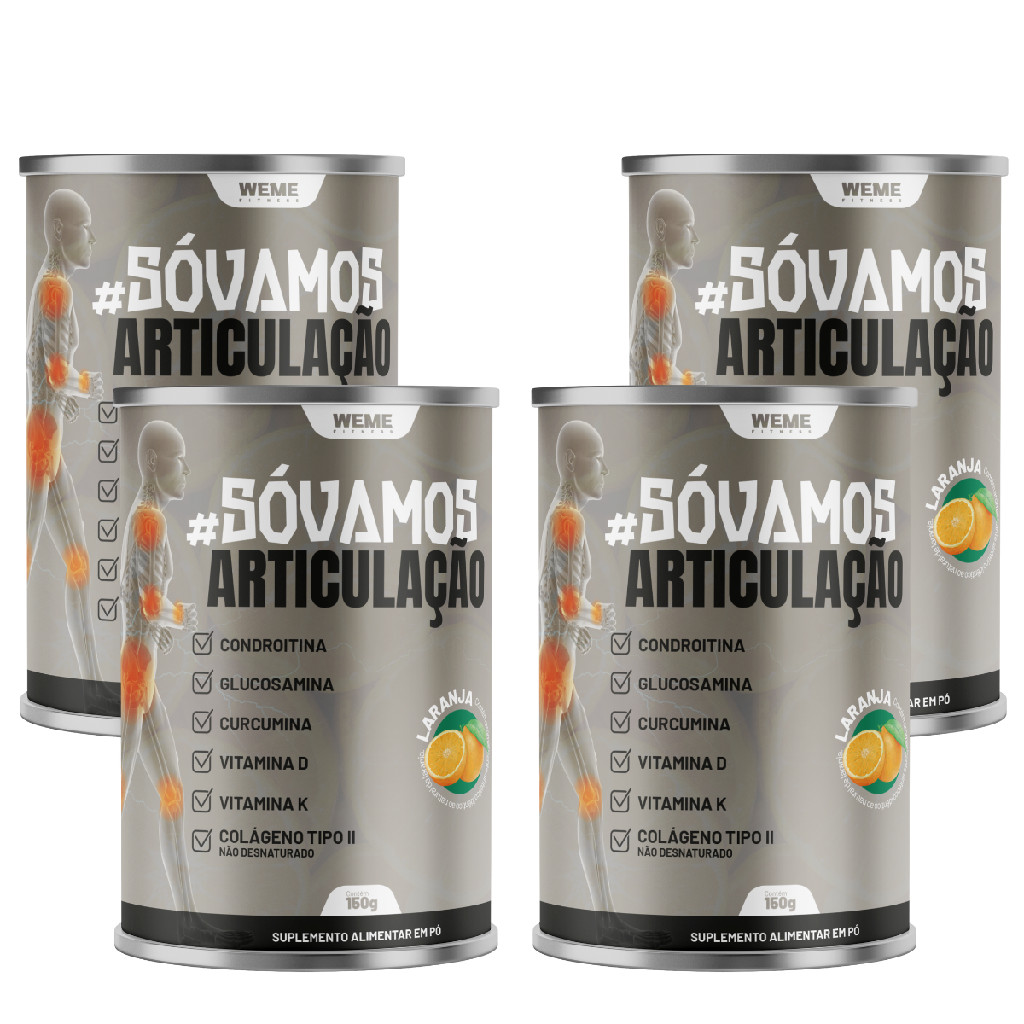 4X SO VAMOS GLUCOSAMINA LARANJA 150G WEME FITNESS