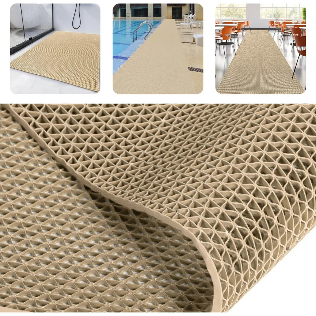Tapete Bege Antiderrapante Para Banheiro Box Bege 1,00 X 1,2
