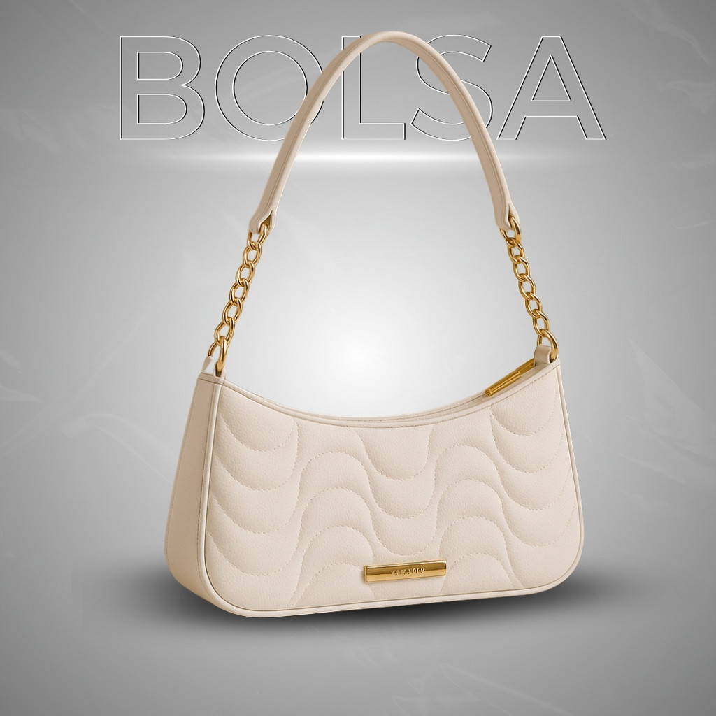 Bolsa Feminina Transversal Meia Lua Matelassê Compacta Moderna GUARÁ BAGS
