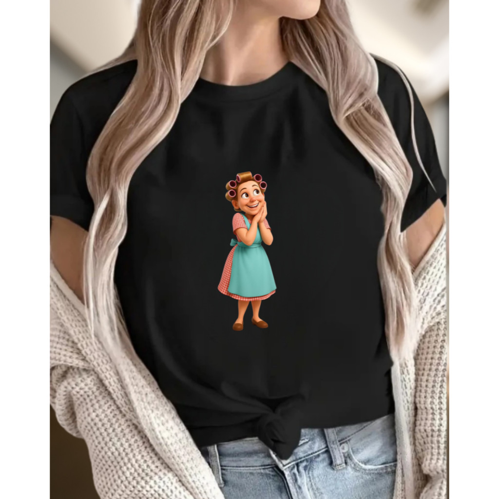 Camiseta Feminina Over Vizinhança Chaves Chiquinha Dona Florinda Dona Clotilde  100% Algodão