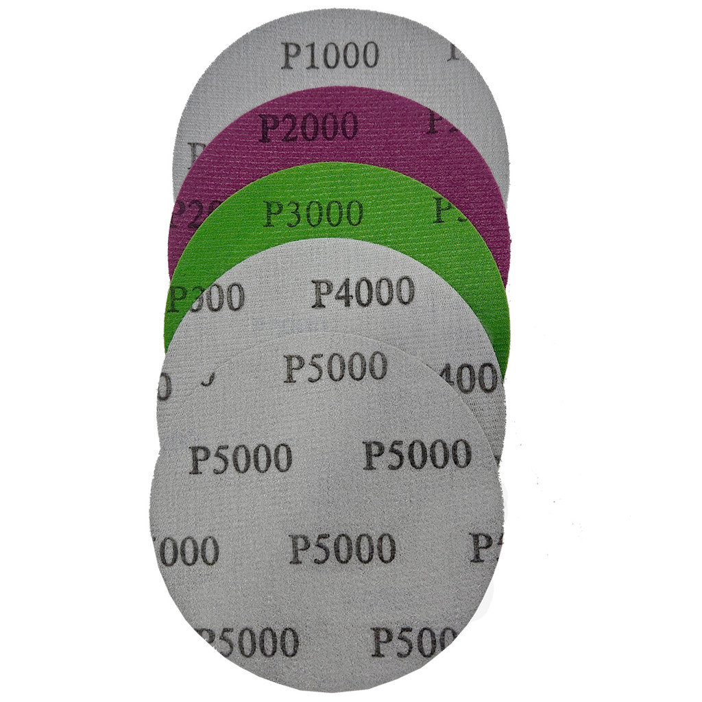 1x Kit 5 Lixas Polimento 7 Polegadas P1000 a P5000 Gramatura