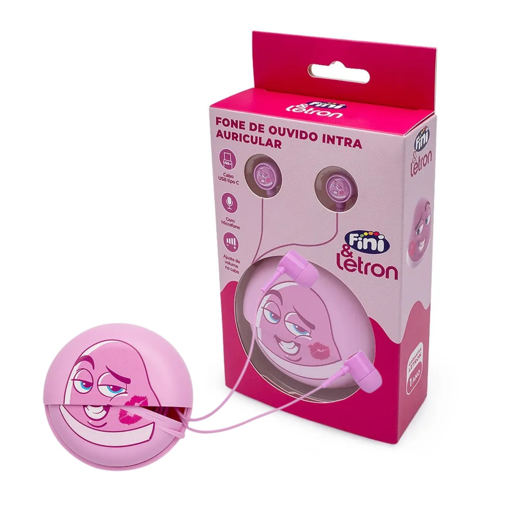 Fone de Ouvido Beijo Fini Intra-auricular com Fio 1m Letron Leonora para Celular Smartphone em Oferta na Shopee