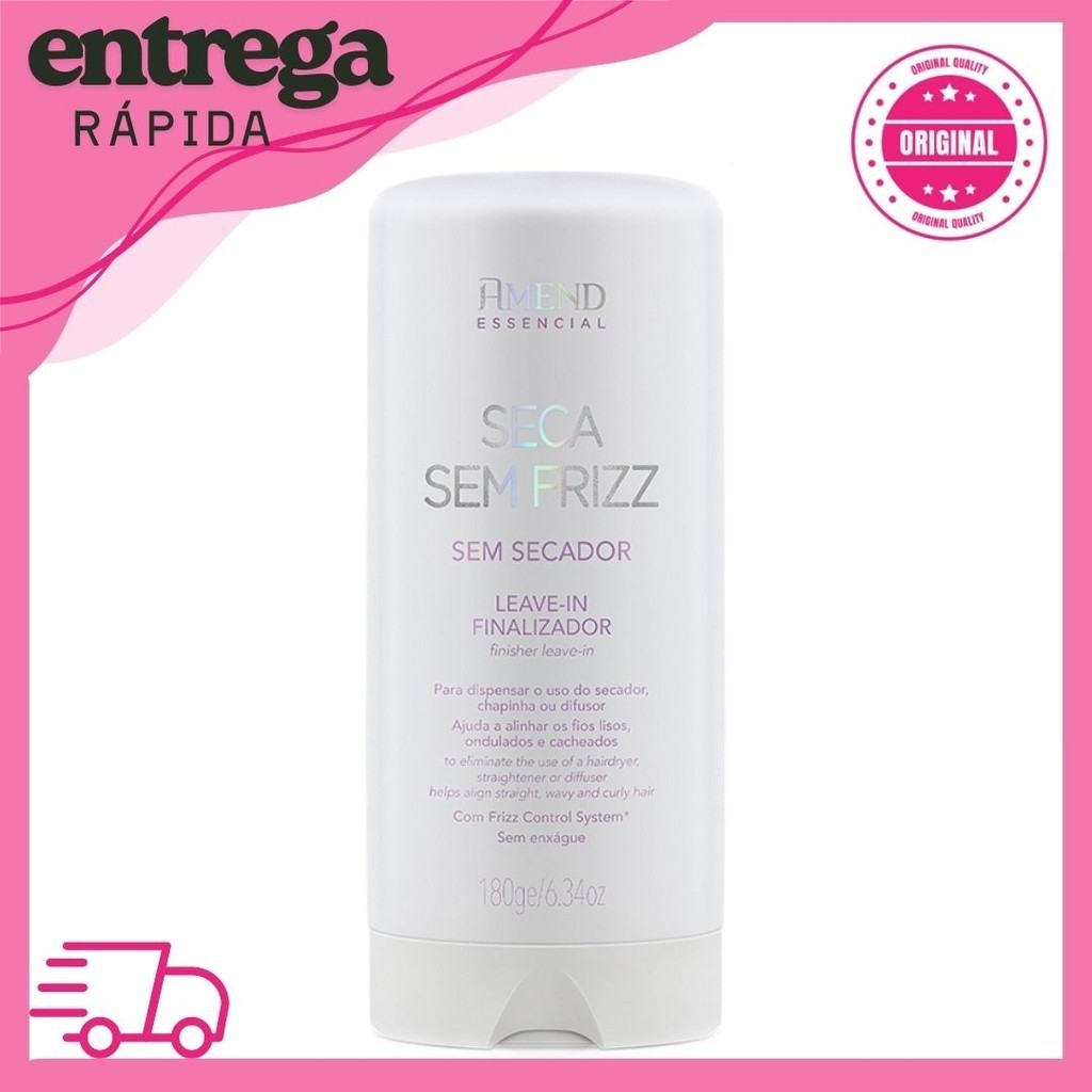 Amend Essencial Seca Sem Frizz Proteção térmica 180ml Oferta Bom Preço em Oferta na Shopee