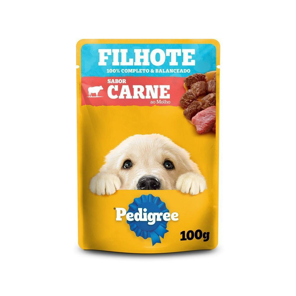 Ração Úmida Sachê Carne ao Molho para Cães Filhotes 100g Pedigree em Oferta na Shopee