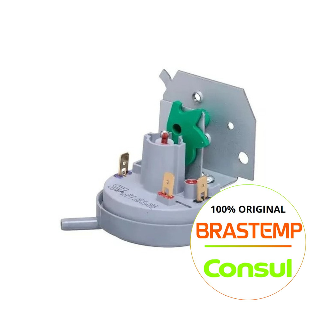 PRESSOSTATO 4 NIVEIS PARA MÁQUINA DE LAVAR BRASTEMP/CONSUL ORIGINAL - BWL07A - BWL09A