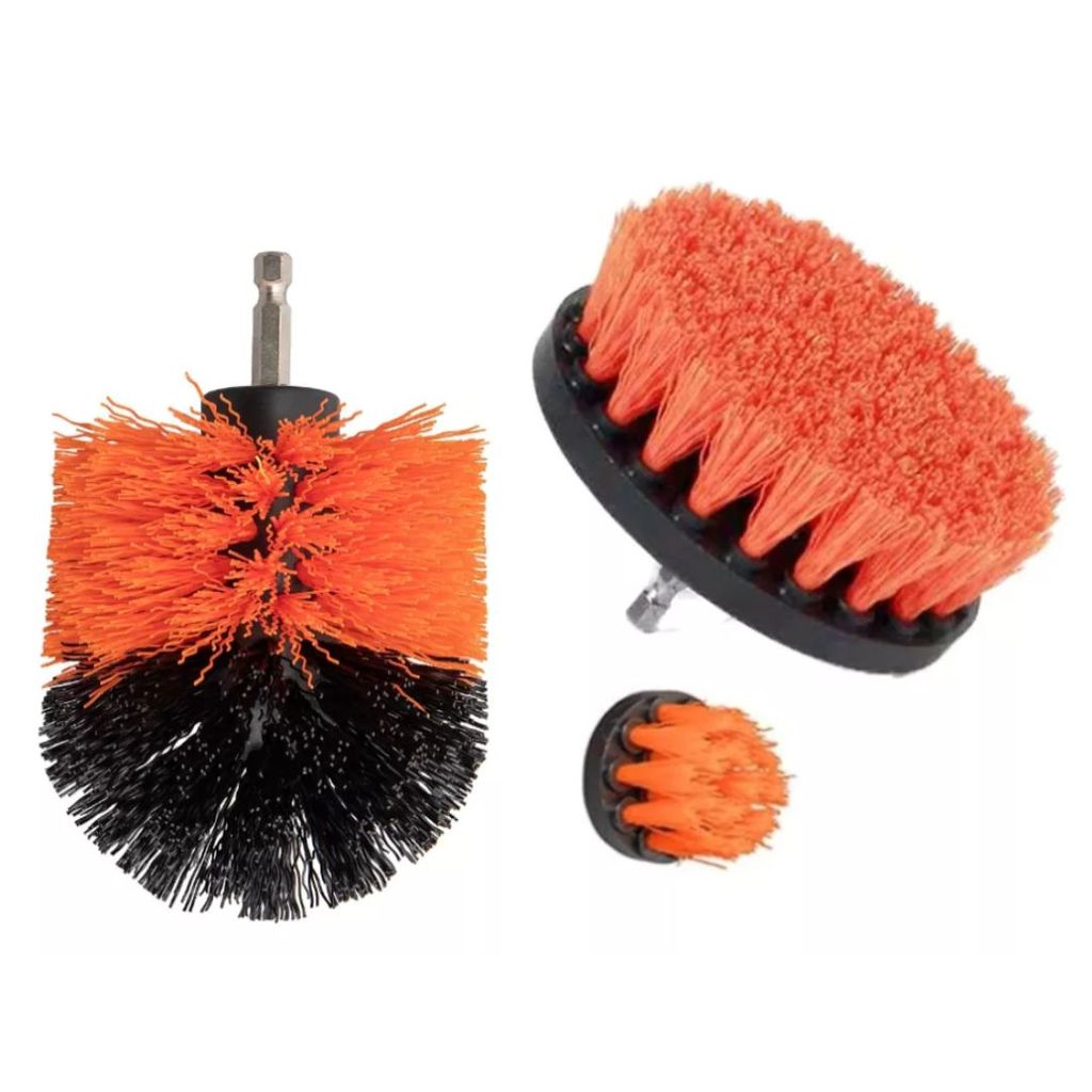 KIT 3 ESCOVA DE NYLON P/ LIMPEZA PESADA USO EM PARAFUSADEIRA limp