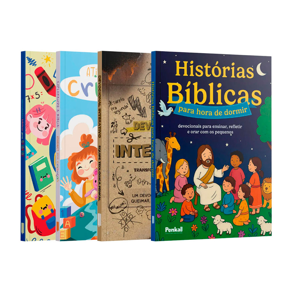 Kit Aventuras Bíblicas Infantis · Atividades Bíblicas para Crianças + Dev. Interativo + Histórias Bíblicas para Dormir