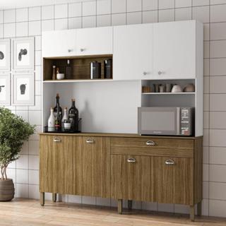 Cozinha Completa 8 Portas 1 Gaveta Balcão  Omega Core Kits Paraná em Oferta na Shopee