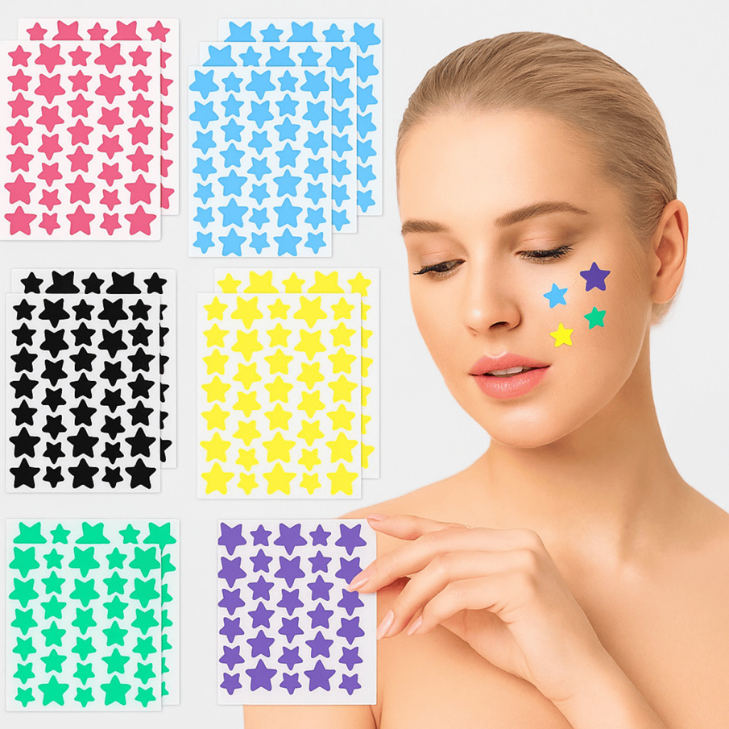 Adesivo estrela para espinha 80/240 colorido transparente hidrocoloide tratamento acne (S029) em Oferta na Shopee