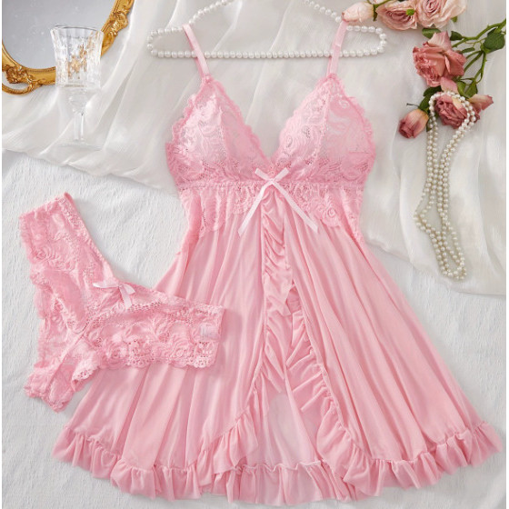 Estilo europeu americano roupa interior de duas peças Sexy malha camisola Suspender saia longa multicolorido tamanho com