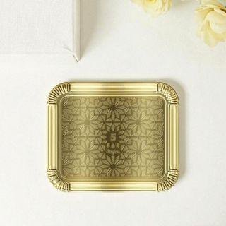 Bandeja Laminada Número 5 Ouro - 32x39cm   - 1 unidade - Regina - Rizzo em Oferta na Shopee