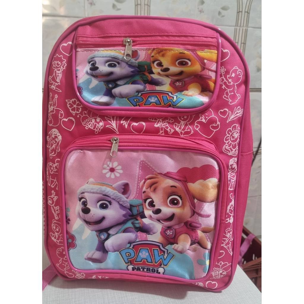 Mochila Infantil Escolar Lona Poliéster Resistente Unissex para Creche e Pré Escola