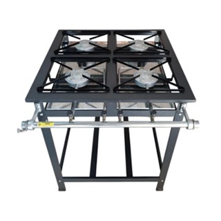 Fogão Alta Pressão Industrial 4 Bocas Caulim Premium + Brinde em Oferta na Shopee