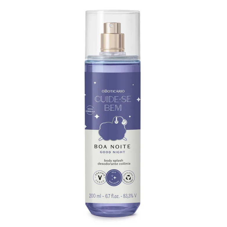 Body Splash Colônia Cuide-se Bem Boa Noite 200ml - O Boticário
