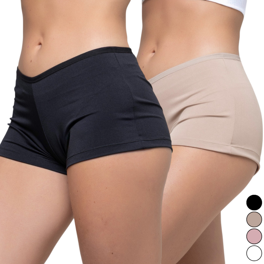 Kit 2 Short Feminino Anágua Shortinho Feminino Segunda Pele Preto Bege Rosa em Oferta na Shopee