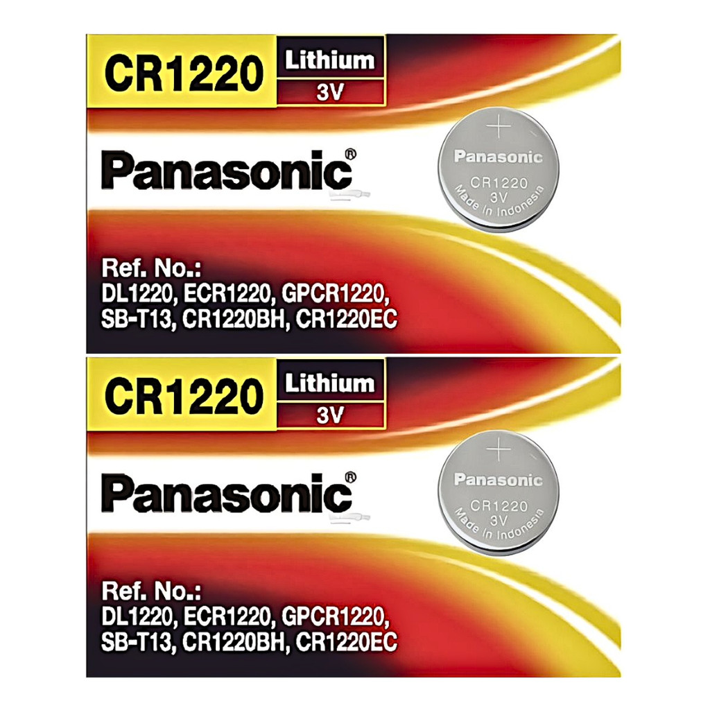 02 Pilhas Baterias Botão Cr1220 3v Panasonic - 2 Unidades em Oferta na Shopee