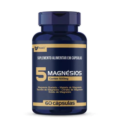 SUPLEMENTO ALIMENTAR 5 MAGNÉSIOS 60 CÁPSULAS 500MG MUWIZ