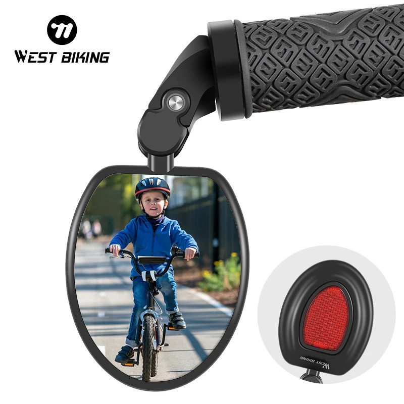WEST BIKING Espelho Retrovisor Mini para Bicicleta, Refletor de Segurança para MTB e Bicicleta de Estrada, Espelho de Ci