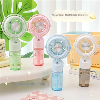 Ventilador Portátil Mini Spray Air Cooler USB Umidificador De Resfriamento Recarregável em Oferta na Shopee