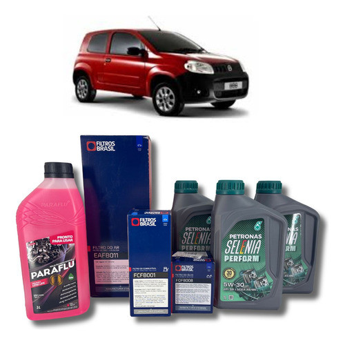 Kit Troca De Oleo Fiat Uno Vivace/novo Palio Selenia 5w30