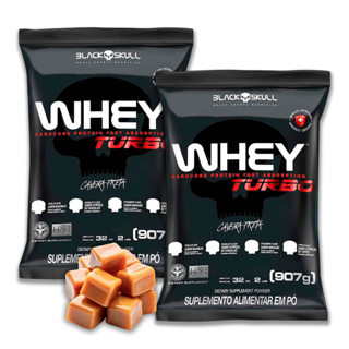 Kit 2x Whey Turbo Black Skull Refil - 907g em Oferta na Shopee