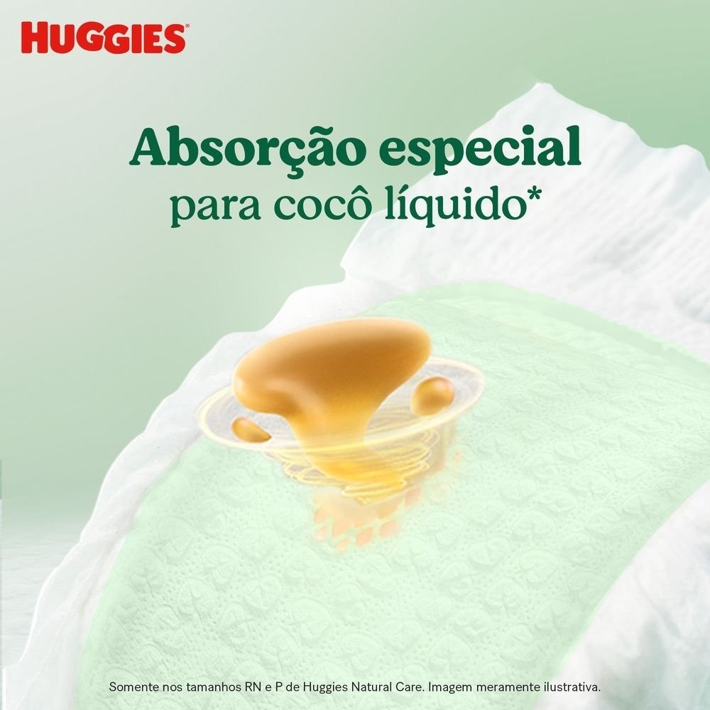 Detalhes do Fralda Huggies Descartável Premium Natural Care P Com 36 Unidades