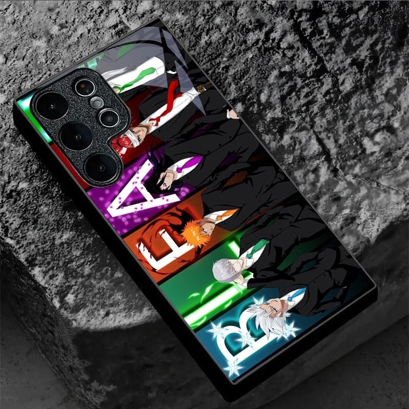 BLEACH 2 design Caso De Telefone Vidro Para Samsung Galaxy S20 S21 S22 S23 S24 S25 Ultra Plus S23FE S24FE A53 A54 A55 A3