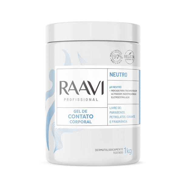 Gel de Contato Corporal Raavi Neutro 1000g em Oferta na Shopee