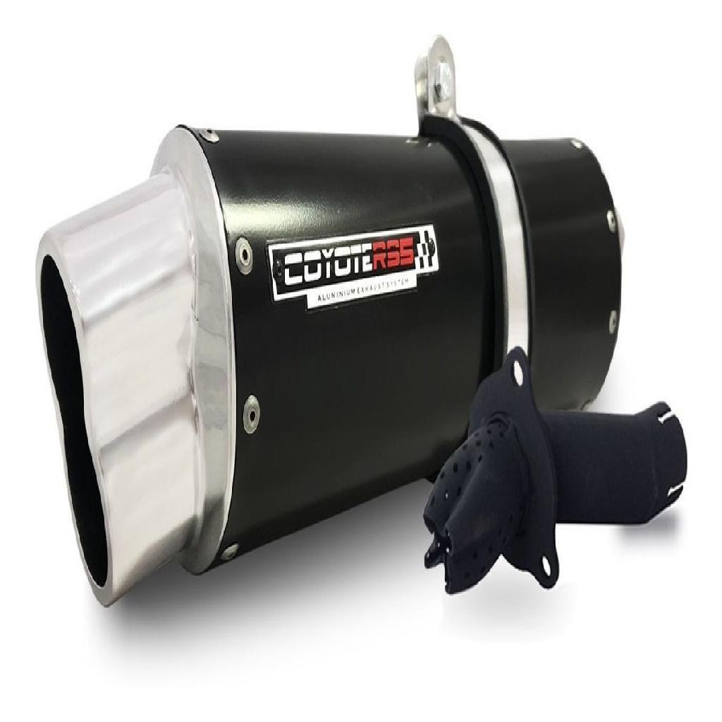Escape / Ponteira Coyote RS5 Boca 8 em Alumínio Oval - CB 300 R - Honda - Preto - Mostruário
