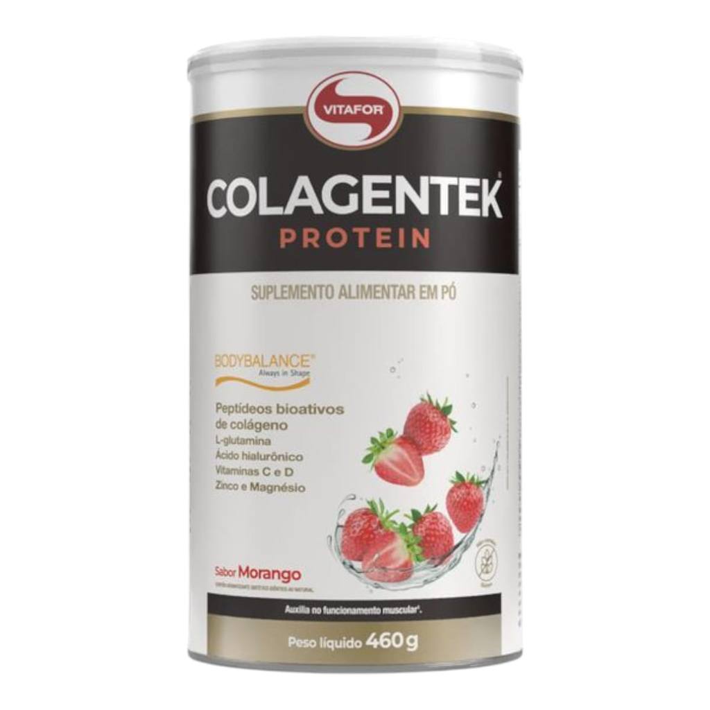 COLAGENTEK PROTEIN LATA 460G SABOR MORANGO BODYBALANCE