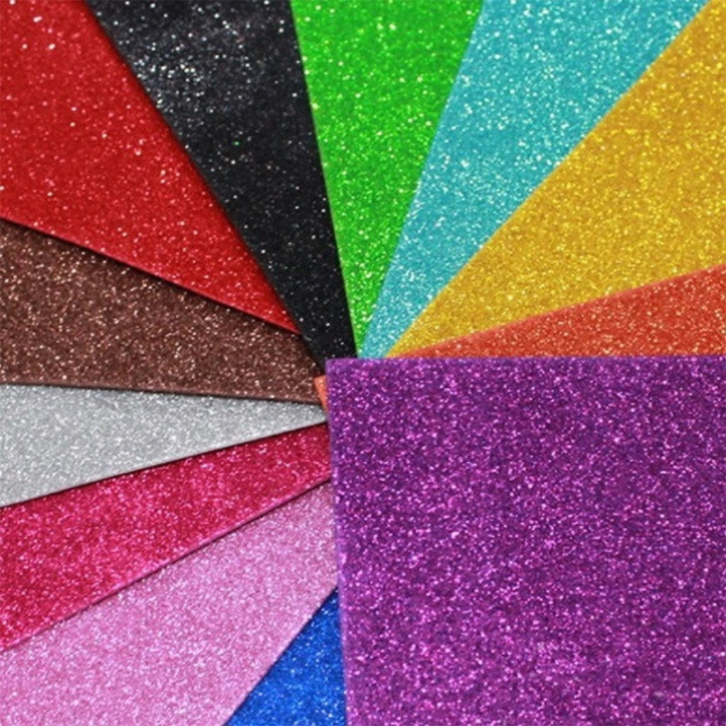 Placas De Eva Com Glitter 40x60 - 5 folhas - escolha 1 cor
