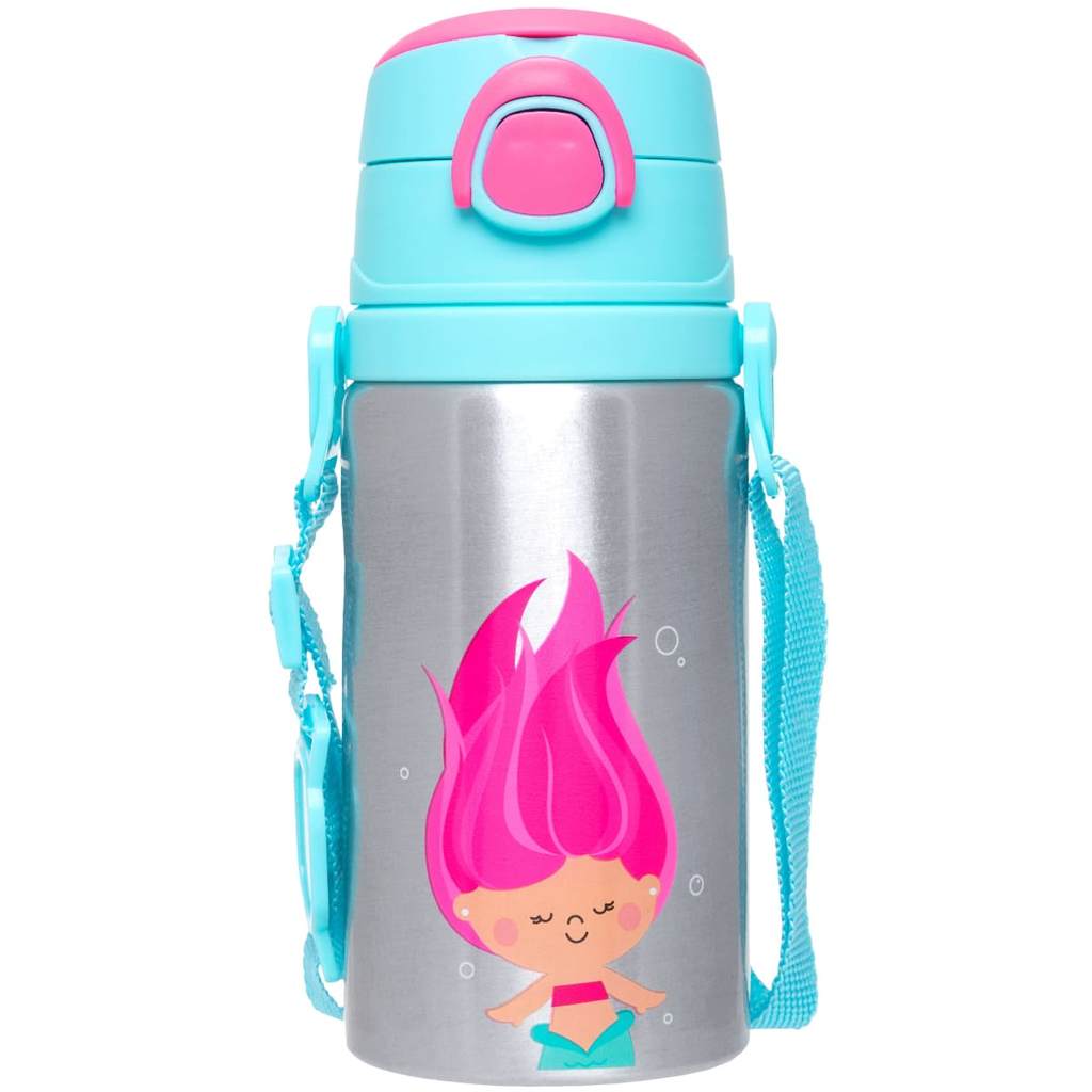 Garrafinha de Alumínio c/ Alça 450ml  Aventuras Sereia -Buba em Oferta na Shopee