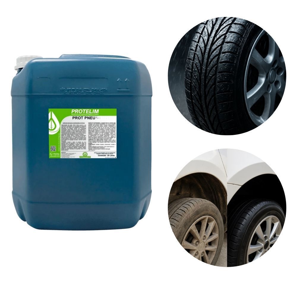 Prot Pneu Blue Protelim Pretinho Automotivo Brilho 20 Litros