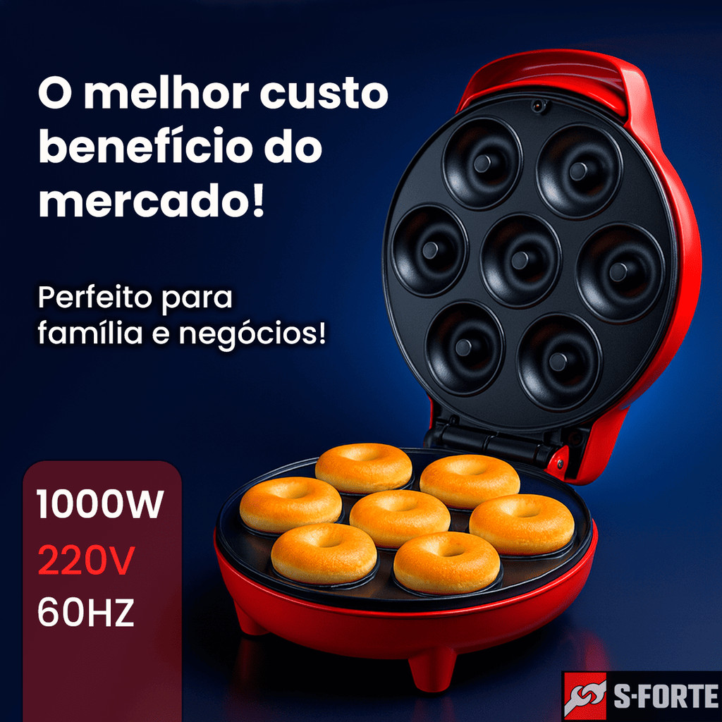 Mini Máquina De Fazer Donuts Rosquinhas 7 Furos 110v Eletrodomésticos Cozimento