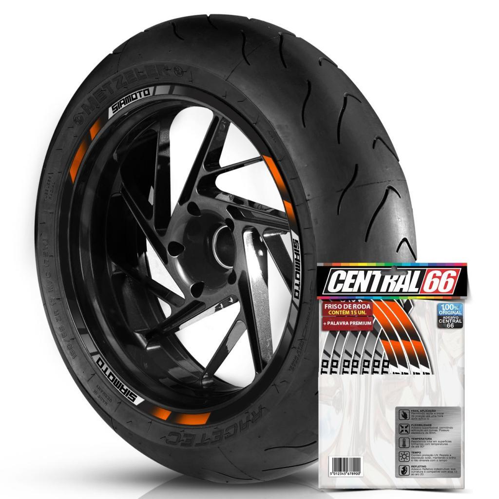 Adesivos Friso de Roda Kit M2 Compativel com SIAMoto Cores Refletivo Aro 13 ao 22 8mm Kit Completo Filete Moto