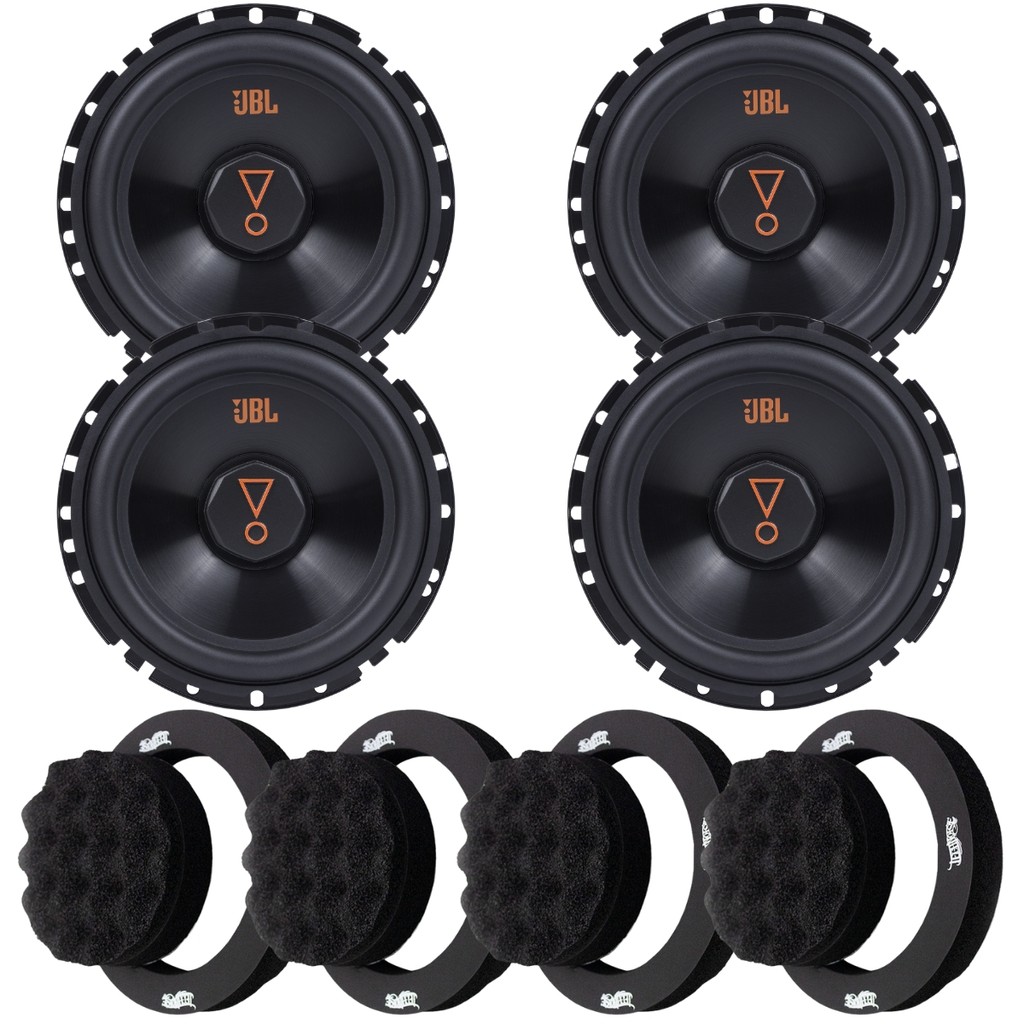 Kit JBL 2 Vias 62VMS80 Kit 4 Altos 2 Vias 320W 4 Anéis Acústicos Som Automotivo Top