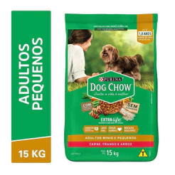 Ração Seca Cães Adultos Minis e Pequenos Frango e Arroz 15kg Dog Chow