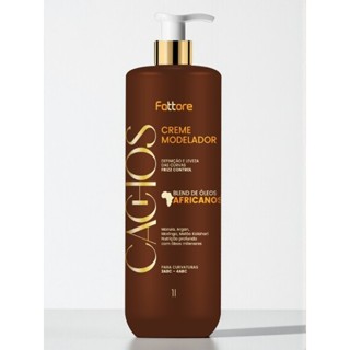 Creme Modelador de Cachos Fattore 1L – Óleos Africanos, Leveza e Nutrição em Oferta na Shopee