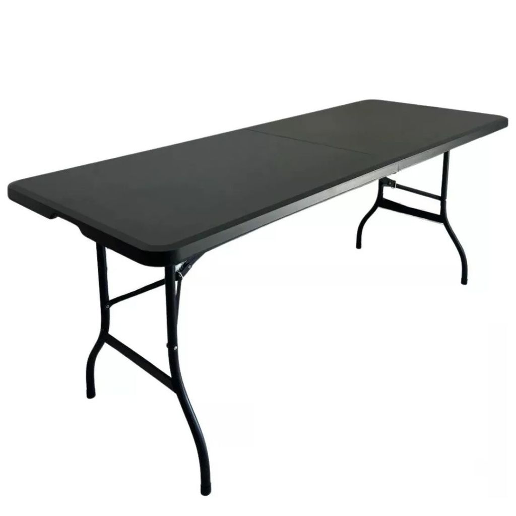 Mesa Externa Kala Polietileno Dobrável 150kg Cor Preto