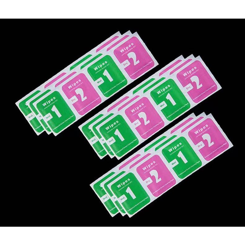 Kit Com 6-30-50-100 Limpa Tela  Seco E Com Álcool 1 E 2 Pacote  Manutenção Celular Limpeza De Tela