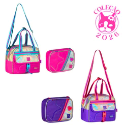 Kit Lancheira e Estojo Rebecca Bonbon Holo Shine - Clio Style