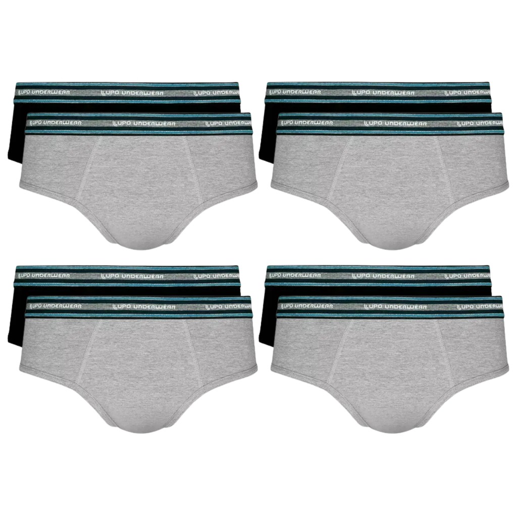 Kit 8 Cuecas Slip Algodão Cotton Conforto Original Adulto