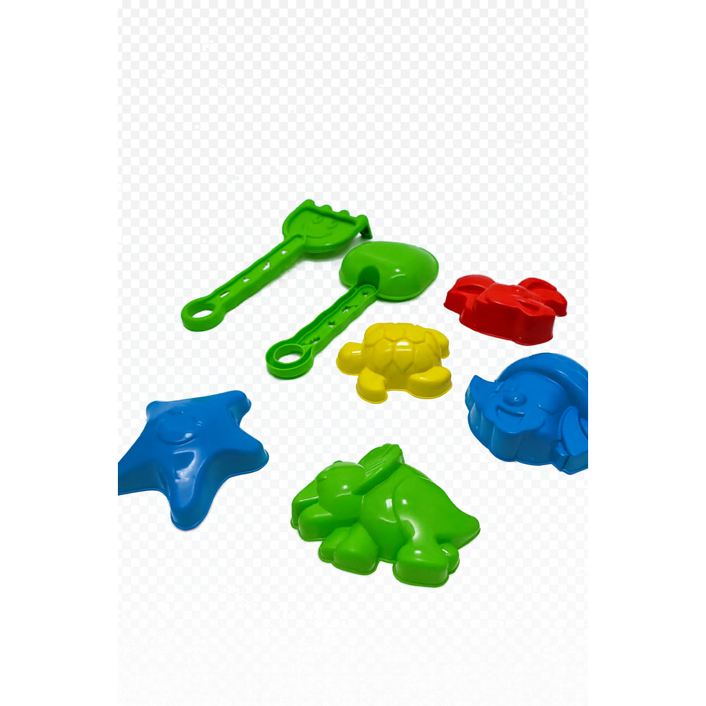 Kit Infantil Praia Pazinha Moldes Animais Brinquedo Areia