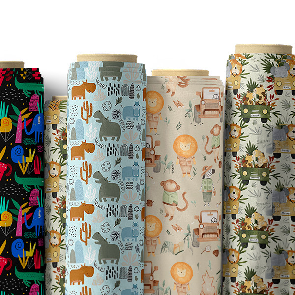 Tecido Tricoline Digital Savana Animais Florais Patchwork Artesanato Pano Costura Criativa Bolsa