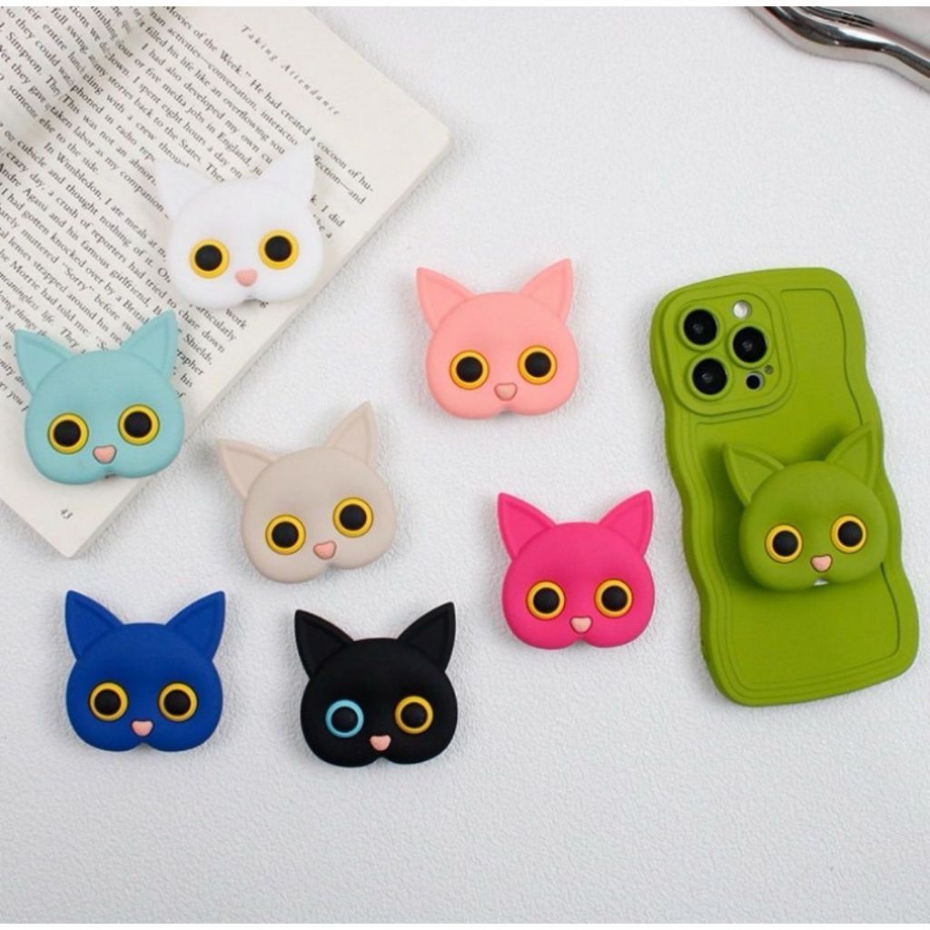 PopSocket Suporte para Celular – Gato e Coelho / Fofo / Diversas Cores