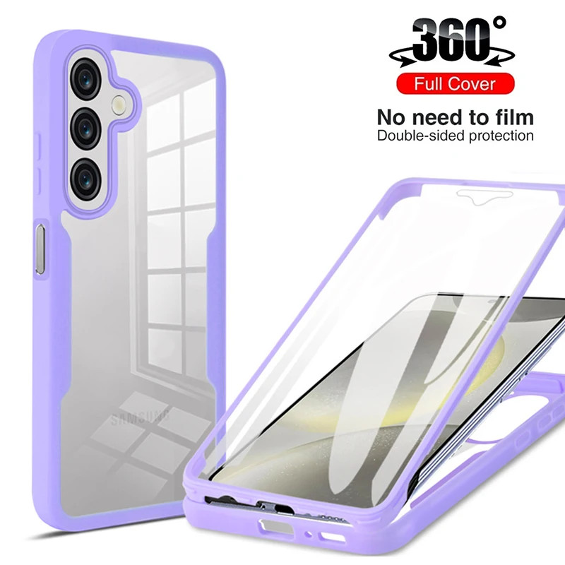 Capa De Telefone De Corpo Inteiro 360 Para Samsung A16 A56 A26 A36 A06 A07 A17 A05s A05 A15 A25 A35 A55 A14 A24 A34 A54 