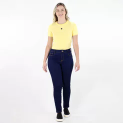 Calça Jeans CLC Colcci Skinny Media Lavagem Escura Azul Índigo - Feminino