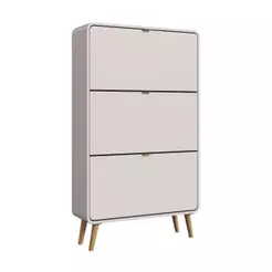 Sapateira Organizadora 3 Portas Linha Curve 76cm Bege Dunas - Completa Móveis